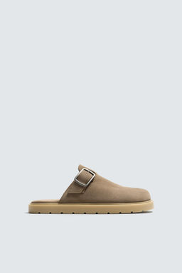 LEATHER BUCKLE CLOGS - Zara фото 11