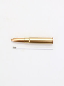 Ручка шариковая, синяя паста, пластик, пуля, на подложке «Первому во всём»