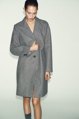 ABRIGO HOMBRERAS SOFT / Gris - Zara фото 2