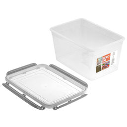 Bergen Контейнер для продуктов пластмассовый 4,5л, 25,8х17,9х15см, с защелками, пепельный жемчуг, подходит для СВЧ (Россия) - Домашняя мода фото 5