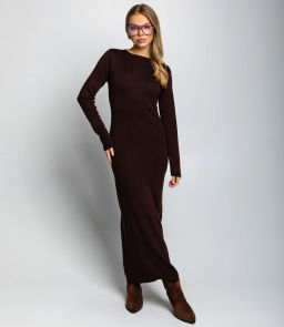 Платье #КТ25114, шоколадный