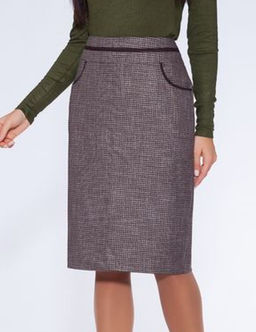 юбка прямого силуэта, зауженная к низу