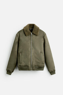 FAUX SUEDE CONTRAST JACKET - Zara фото 16