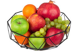 Корзина для фруктов 27*27*11 см "Черная" с бамбуковым дном