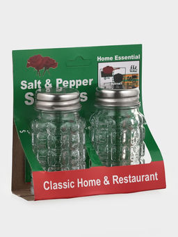 Цена за 2 шт. Набор для специй Доляна Квадраты, солонка, перечница 100 мл, стекло, прозрачный  фото 4