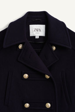 LIMITED EDITION WOOL BLEND DOUBLE-BREASTED COAT - Zara фото 9