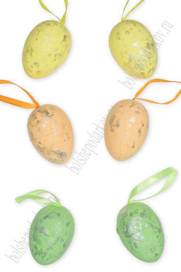 Пасхальный декор "Яйца" 6,5 см (6 шт) SF-7862, №1