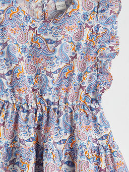 F?rf?rl? ?i?ek Desenli K?z ?ocuk Elbise