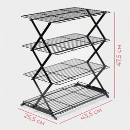 Решётка для глазирования и остывания кондитерских изделий KONFINETTA, 4 яруса, 43.5?25.5?8 см, чёрная  фото 3