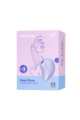Вакуум-волновой бесконтактный стимулятор клитора Satisfyer Pearl Diver, силикон, фиолетовый, 5 см
