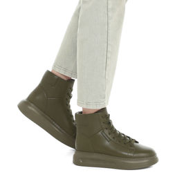 Женские высокие кеды TENDANCE Артикул 3838376, зеленый  фото 2