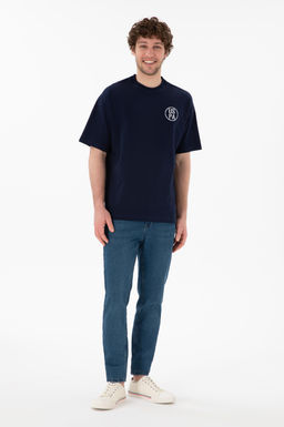 Erkek Oversize Fit Bisiklet Yaka Lacivert Ti__rt Sepette S_rpriz _ndirim - U.s. polo assn фото 5