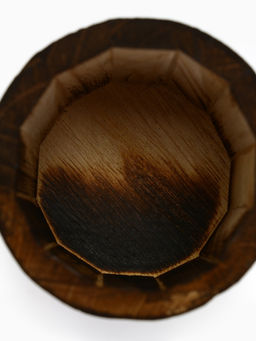 Ваза для цветов из стекла с деревянной подставкой, 25.5×10 см, 1.25 литра