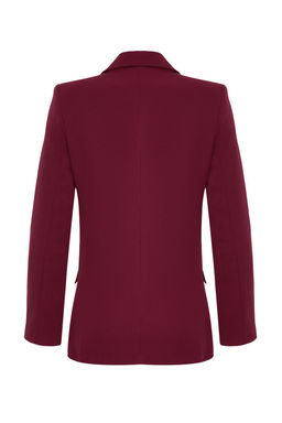 Bordo Regular Astarl? Dokuma Blazer Ceket TWOSS21CE0137