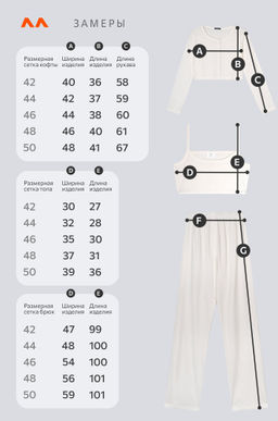 Женская пижама - тройка из ажурного хлопка Happyfox