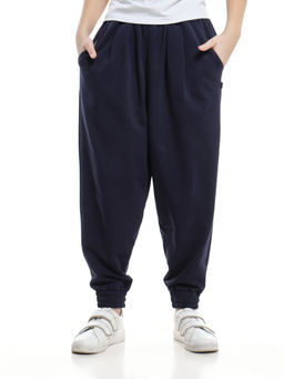 Брюки для девочки со складками 22-7690 синий - Mini maxi фото 13