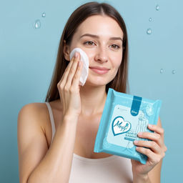 Влажные салфетки косметич. с миц. водой с экст. шалфея, пантенолом "Meggi" 20шт,MEGBG 00220