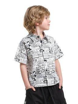 Рубашка Панда 33-58761 белый/черный - Mini maxi фото 6