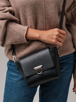 Сумка кожаная Azaro 3520 черный бизон