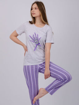 Пижама "Лаванда 2" брюки, трикотаж