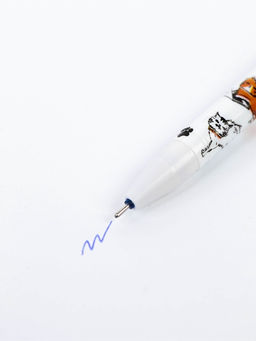 Цена за 10 шт. Ручка пиши-стирай, синяя паста, гелевая 0.5 мм, с колпачком «Кот»