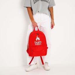 Рюкзак текстильный Burm with IDEA, красный, 38 х 12 х 30 см - Nazamok фото 11