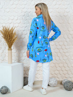 0044 Туника-халат "голубой"