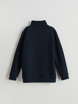 Dik Yaka Erkek ?ocuk Kal?n Sweatshirt