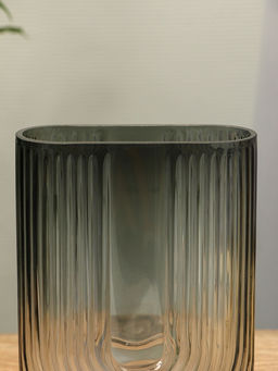 Ваза «Айрис», 23.5×17×7 см, стекло, серая