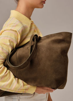 Замшевая сумка шоппер Texas DBR 31390 тундра фото 3