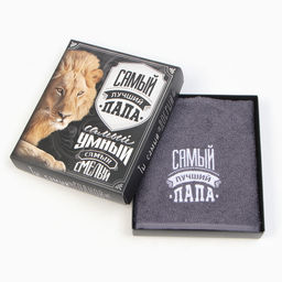 Полотенце махровое Самый лучший папа 35х50 см, 100% хлопок, 350 г/м2 - Этель фото 5