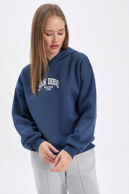 Толстая толстая толстовка с капюшоном Cool Oversize - Defacto фото 3