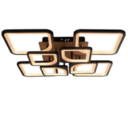 Люстра с ПДУ 59112/8BK, LED, 240 Вт, 3000-6000К, диммер, чёрный, 55×55×10 см