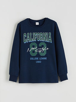 Bisiklet Yaka California Bask?l? Erkek ?ocuk Pijama Tak?m