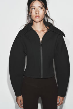 FITTED NEOPRENE-EFFECT JACKET - Zara фото 4