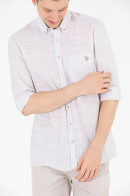 U. S. Polo Assn Мужская рубашка с длинным рукавом Stone - U.s. polo assn фото 6