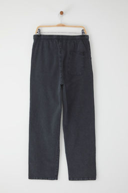 TRENDYOL MAN Antrasit Slim Y?kama/Eskitme Gorunumlu Jogger Beli Pacas? Lastikli Yazl?k Pantolon TMNSS25PL00032 - Trendyolmilla фото 3
