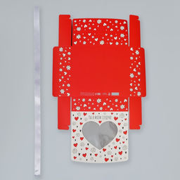 Цена за 5 шт. Коробка-фоторамка складная Ты в моём сердечке, 20 х 18 х 5 см - Дарите счастье фото 6