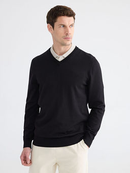 V Yaka Erkek Triko Kazak