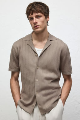 Camisa resort en mezcla de lino Regular Fit - H&m фото 4