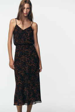 ANIMAL PRINT MIDI DRESS - Zara фото 9