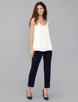 Ekru Saten Kolsuz Bluz - Pierre cardin фото 4