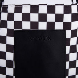 Сумка - шопер с нашивкой NAZAMOK Бело-чёрный, 40387 см  фото 7