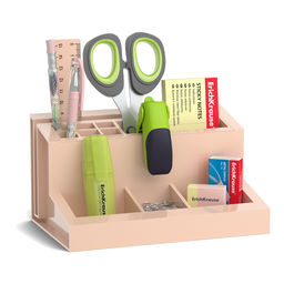 АКЦИЯ Цена за 1 шт. Набор настольный пластиковый ErichKrause® Leader, Powder, розовый