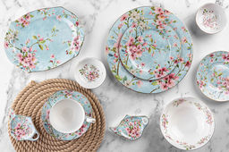 Набор тарелок 2 пр. 26*26*2 см Яблоневый цвет на голубом NEW BONE CHINA - Elan gallery фото 5