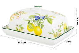 Масленка 13,5*9*6,5 см Лимоны NEW BONE CHINA - Elan gallery фото 2
