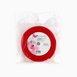 Лента атласная с тиснением Я тебя люблю, красная, 2 см х 22.5 м - Дарите счастье фото 3