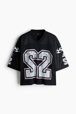 Camiseta de malla estampada Oversized Fit