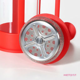 Заварочный чайник френч-пресс Доляна Классика, 350 мл, стекло, красный фото 2