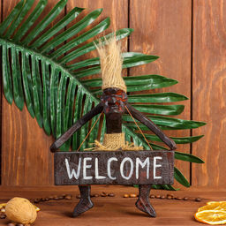Сувенир табличка «Абориген Welcome», 17×15×6.5 см, дерево